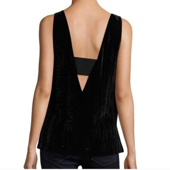 French Connection Theresa Deep Purple Velvet Top  Size 4 - Picture 3 of 11